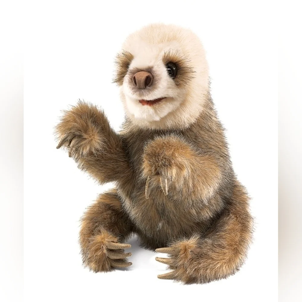 Plush Sloth Stuffed Animal - Brown & Cream Cuddly Toy - Picture 1 of 3